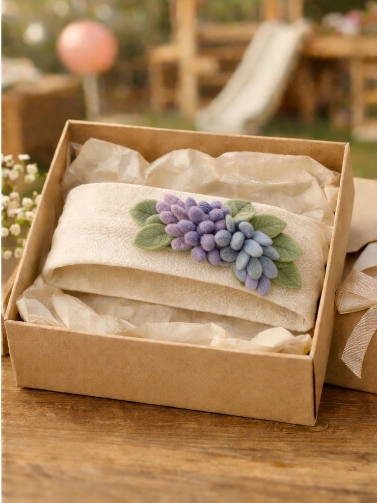 Purple Berry Felt Baby Headband – Soft & Sweet Design for Boutique Baby Gifts