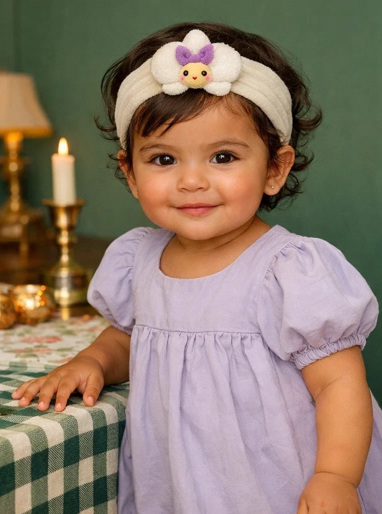 Soft and Cute Baby Headband with Plush Bunny Design - Ideal for Baby Showers