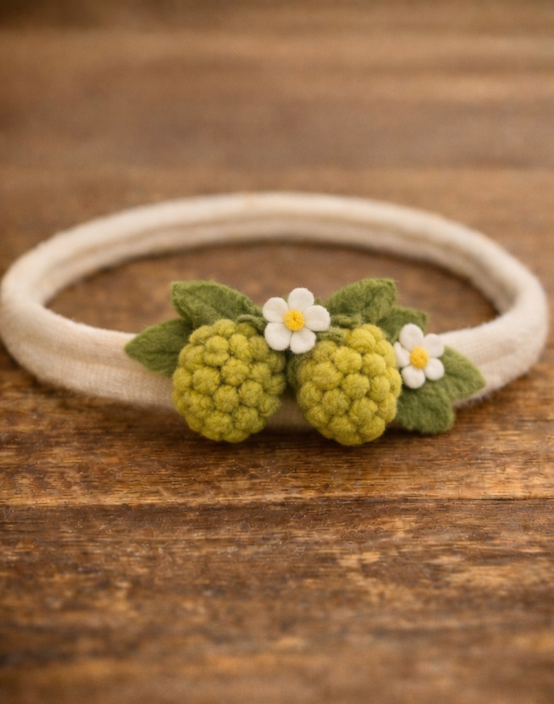 Bandeaux bébé en feutre fruité – Accessoires artisanaux pour les boutiques et les photographes
