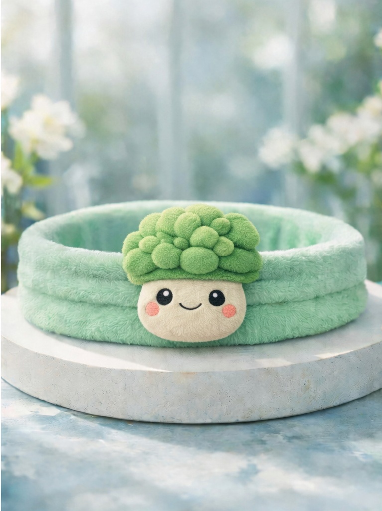 Faixa de cabelo para bebê com boneco de pelúcia