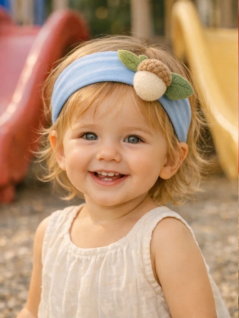 Acorn Baby Headband – Nature-Inspired, Soft & Comfortable for Infants