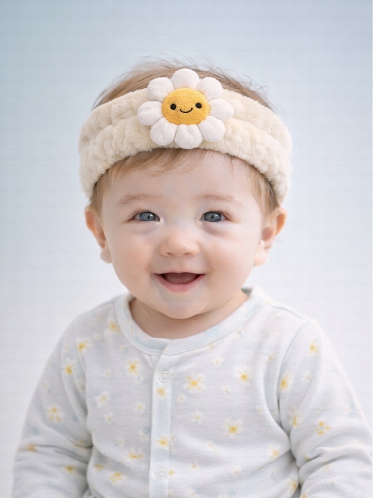 Daisy Baby Headband – Soft Floral Style That Enhances Retail Baby Sets