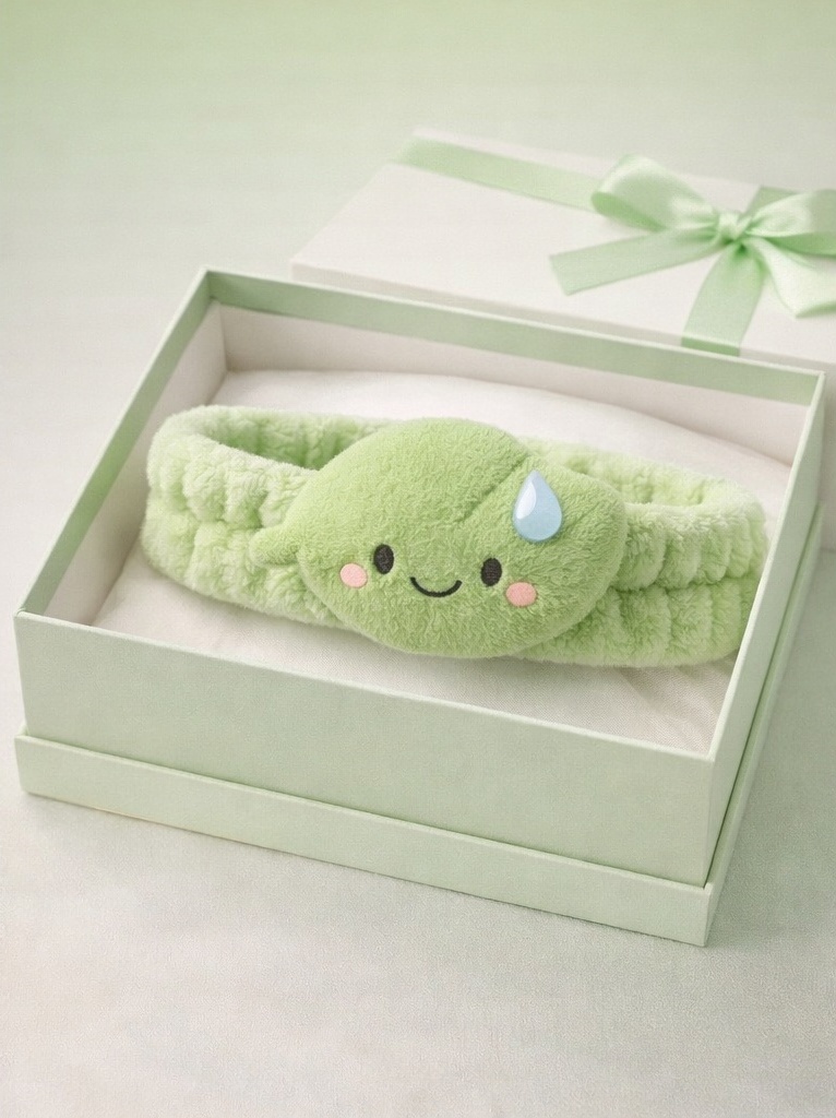 Sweat Drop Green Baby Headband – Humorous Expression That Adds Personality to Display Sets