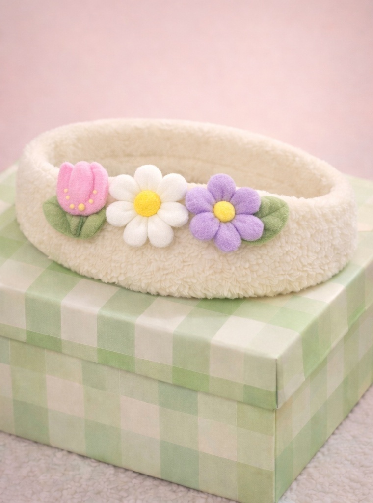 Cute Green Baby Headband with Smiling Face – Plush and Comfortable for Babies