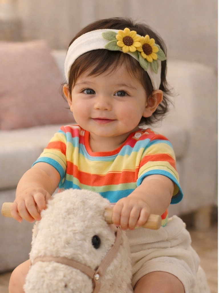 Blush Pink Floral Felt Baby Headband – Vintage Inspired Baby Shower Accessory