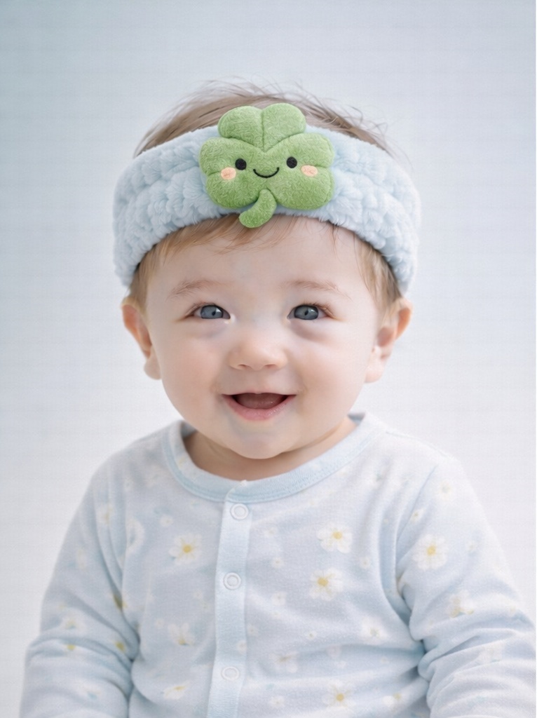 Lucky Clover Baby Headband – Symbolic Design That Boosts Gift Set Appeal