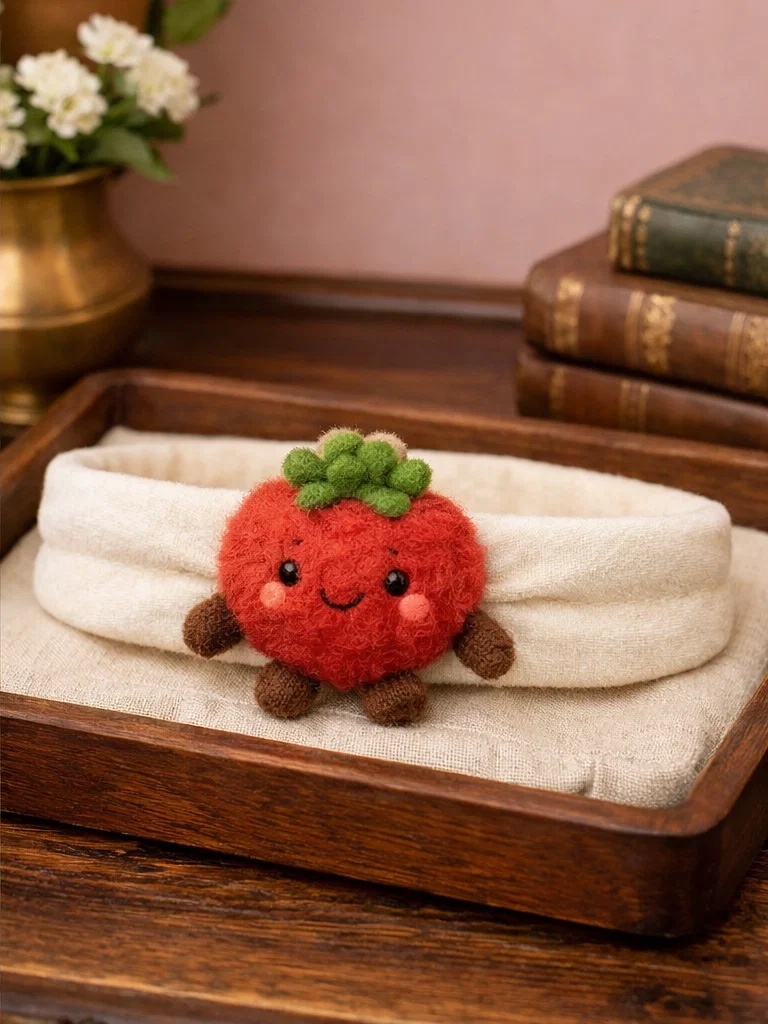 Diadema de bebé con muñeco de fresa, pensada para compradores B2B