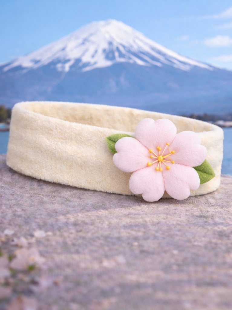 Cherry Blossom Baby Headband – Soft Cotton, Elegant Design for Special Occasions