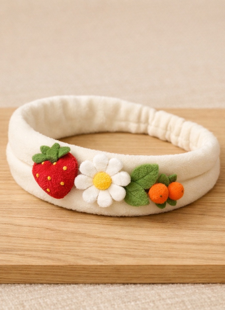 Faixas de cabeça para bebês com bonecos de frutas – Perfeitas para lojas infantis e fotos temáticas