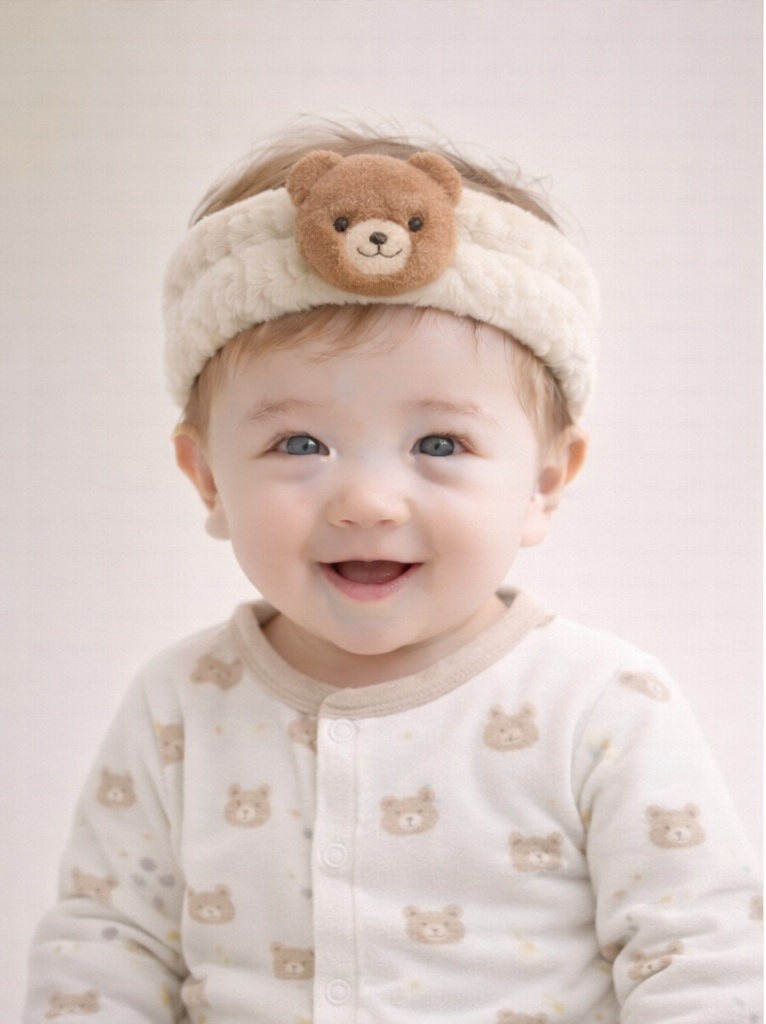 Classic Teddy Baby Headband – Timeless Plush Style Loved by Gifting Channels