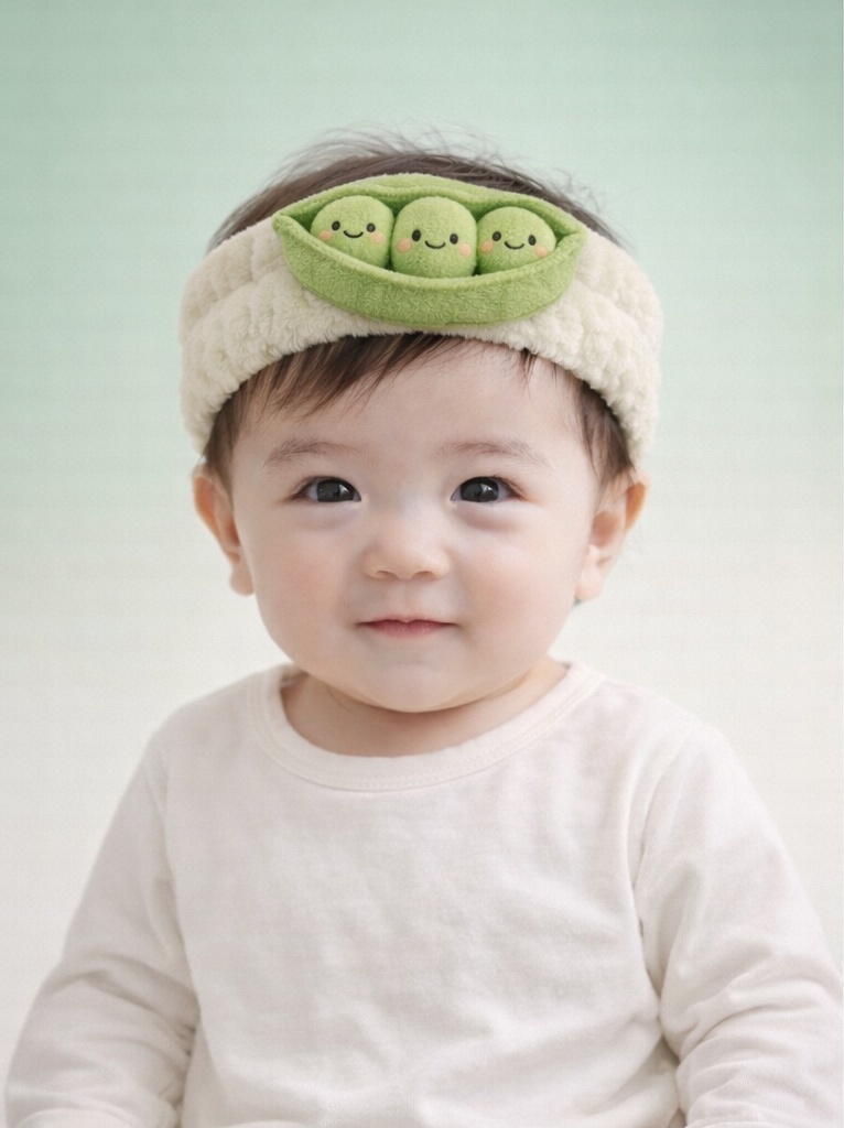 Peas in a Pod Baby Headband – Adorable Trio That Grabs Attention in Storefronts
