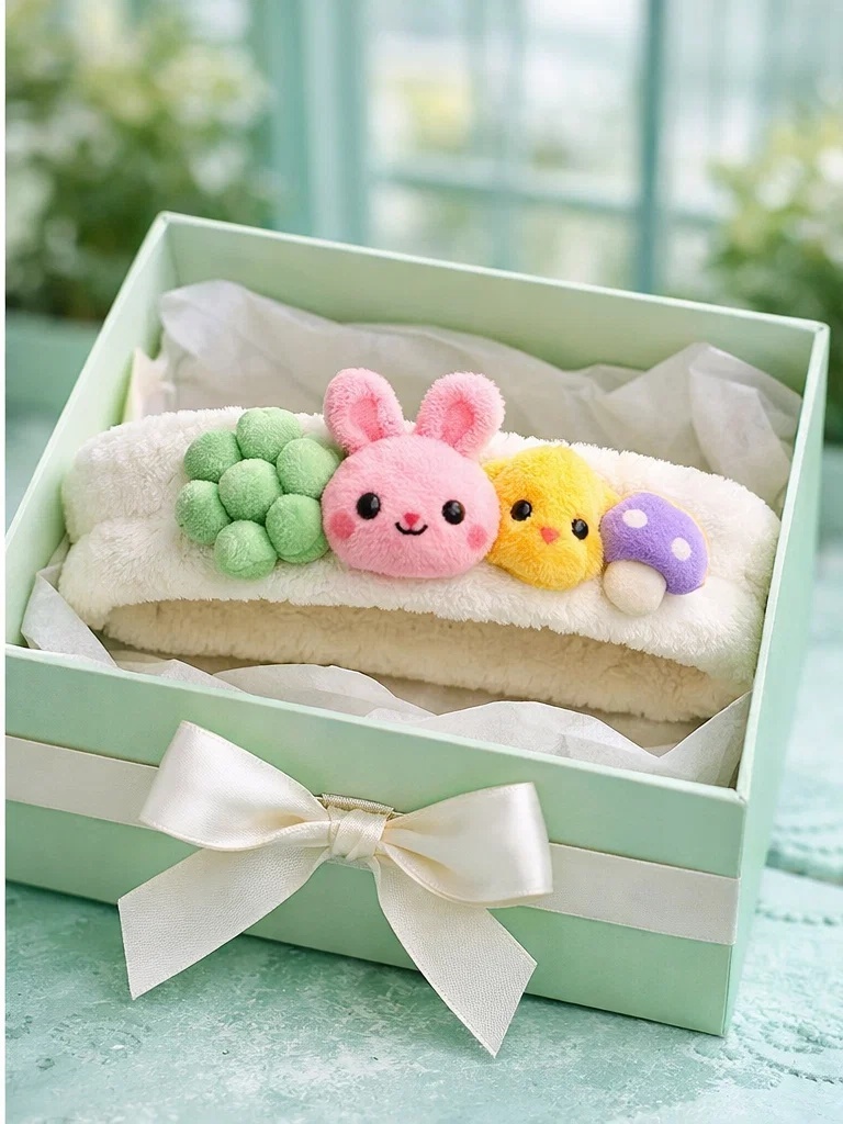 Cute Bunny & Mushroom Plush Baby Headband – Soft Baby Boutique Hairband for Wholesale