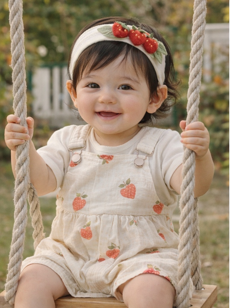 Pastel Berry Felt Baby Headband – Gentle Tones for Spring and Summer Photoshoots