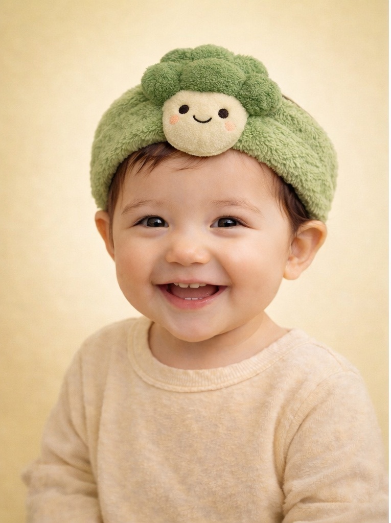 Bandeau bébé doux et amusant en forme de brocoli – parfait pour les cadeaux d'entreprise