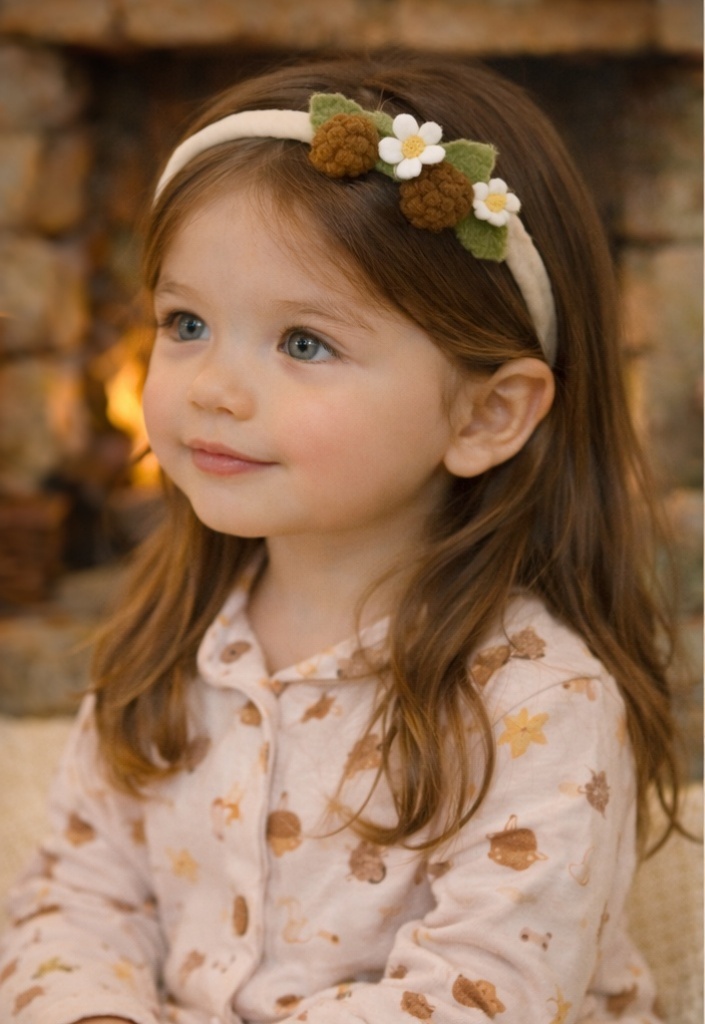 Tiara de Bebê com Frutas de Feltro – Perfeita para Lojas Infantis e Kits de Presente