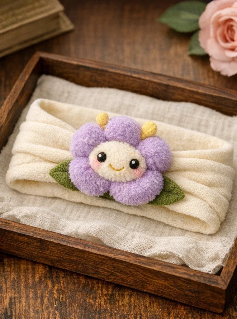 Soft and Sweet Plush Baby Headband with Cute Yellow Lemon Design - Perfect for Newborns