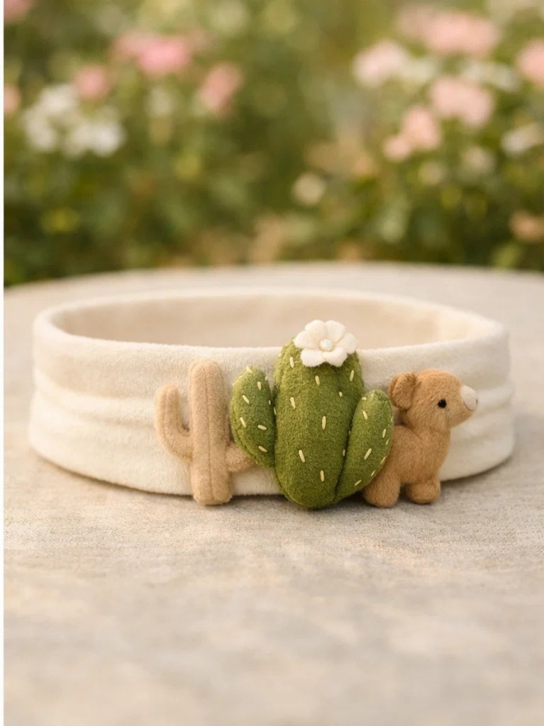 Succulent Cactus Baby Headband – Minimalist Botanical Style for Trendy Gift Sets