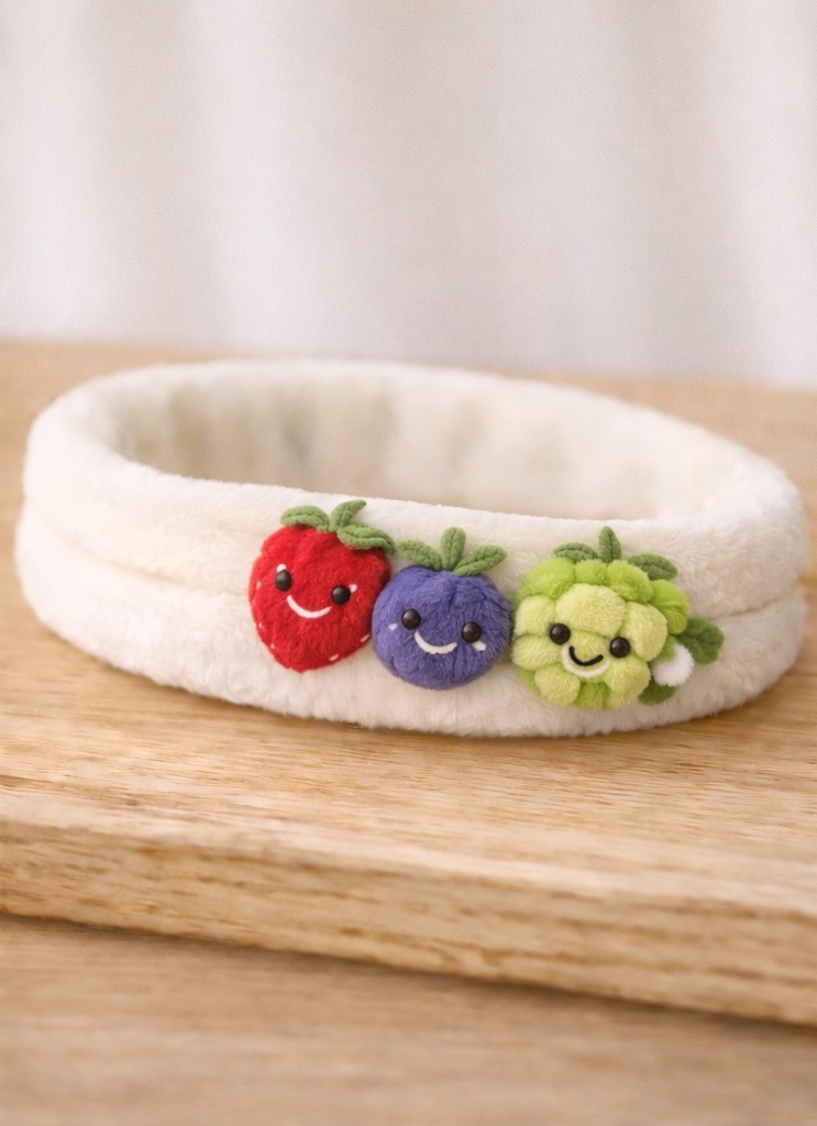 Wholesale Baby Headband Set – Soft Fleece with Cartoon Fruit Dolls – Multicolor Options for Photo Shoots