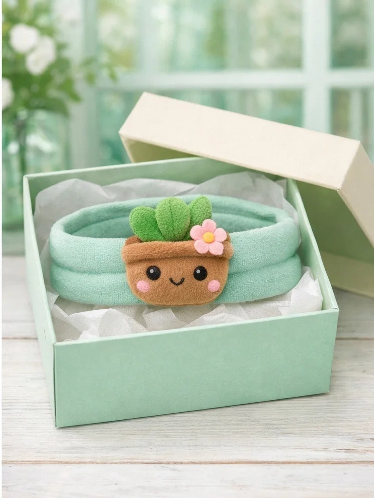 Cute Succulent Doll Baby Headband – Soft Boutique Baby Hairband for Wholesale Baby Stores