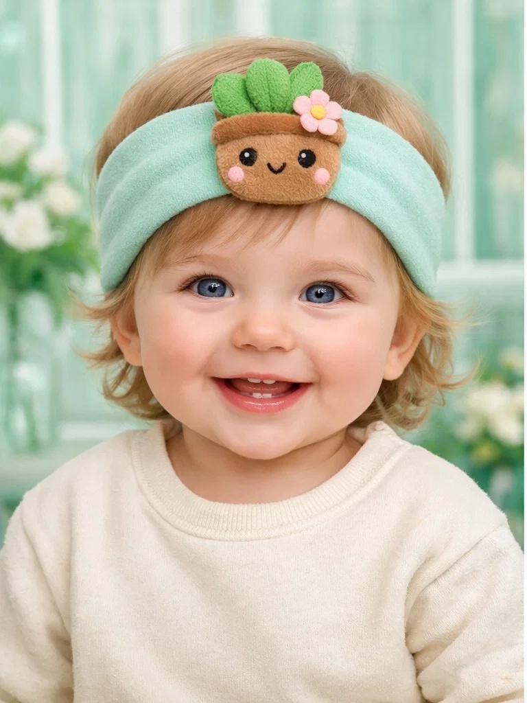 Cute Succulent Doll Baby Headband – Soft Boutique Baby Hairband for Wholesale Baby Stores