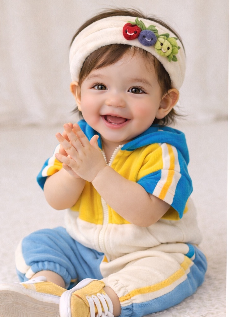 Wholesale Baby Headband Set – Soft Fleece with Cartoon Fruit Dolls – Multicolor Options for Photo Shoots