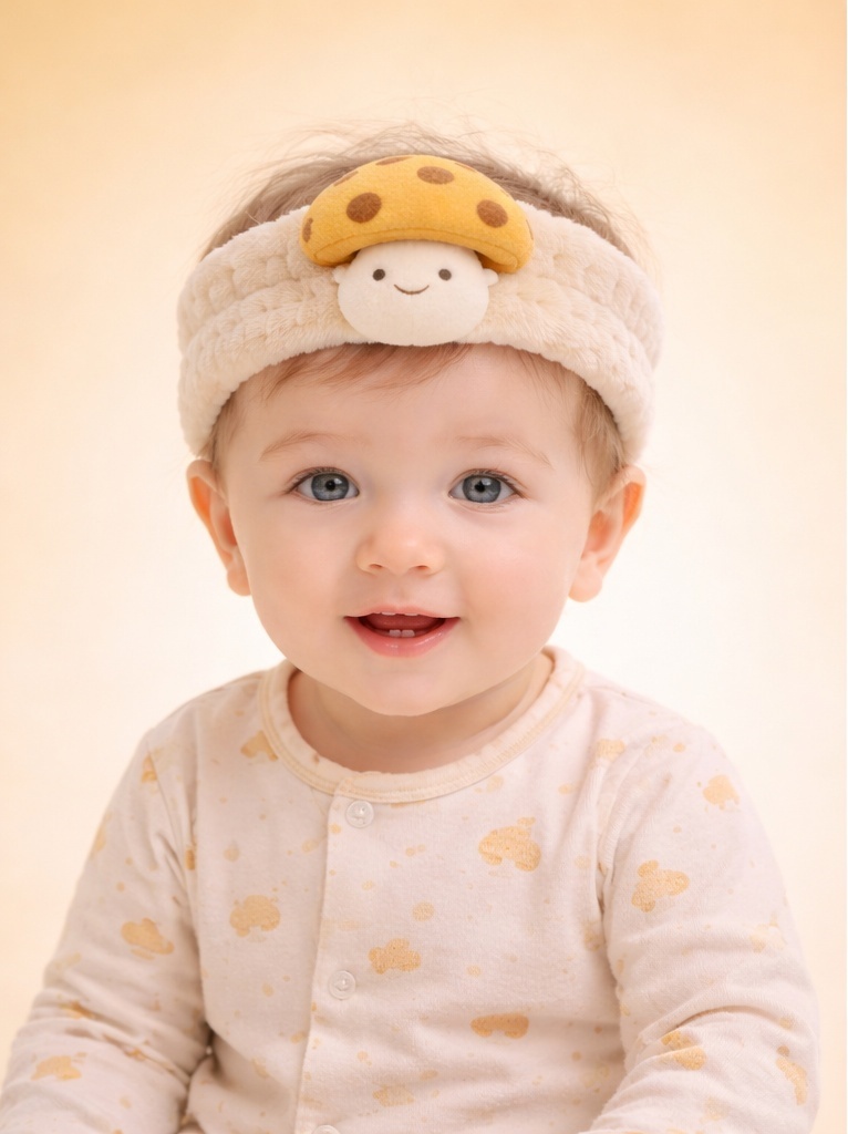 Mushroom Baby Headband – Whimsical Forest-Inspired Plush for Gift Stores