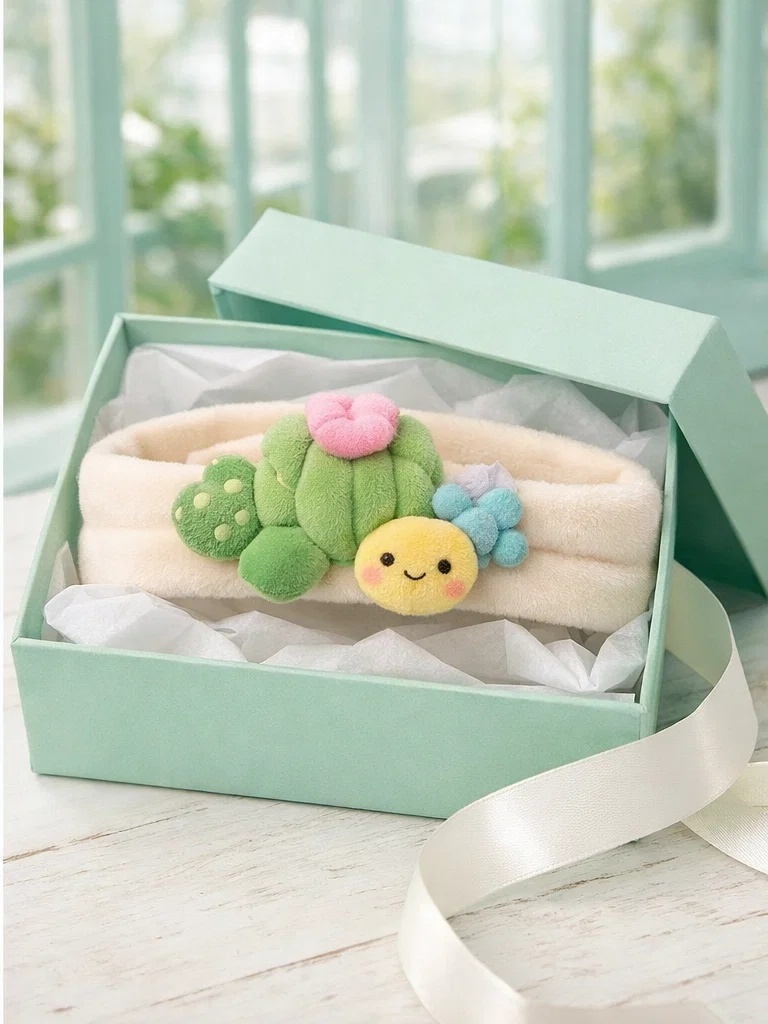 Cartoon Succulent Doll Baby Headband – Boutique Style Baby Hair Accessory