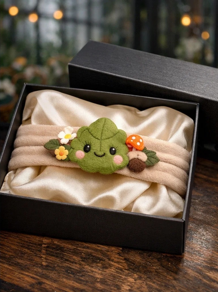 Wholesale Autumn Leaf Doll Baby Headband – Soft Stretch Infant Hairband for Brand Customization