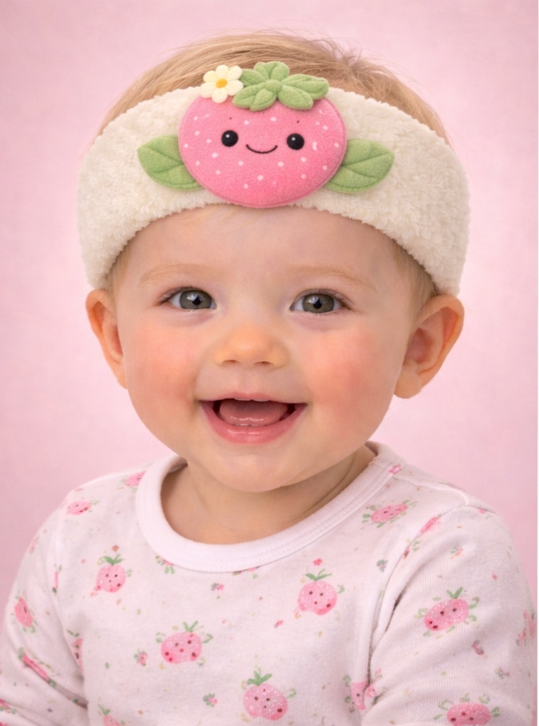 Cartoon Plush Radish Baby Headband – Soft, Fun & Eye-Catching