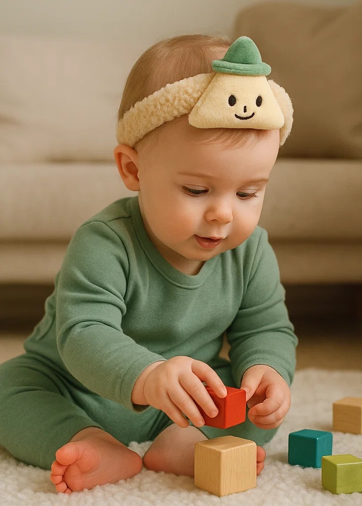 Triangle Hat Cartoon Baby Headband – Soft Plush Design