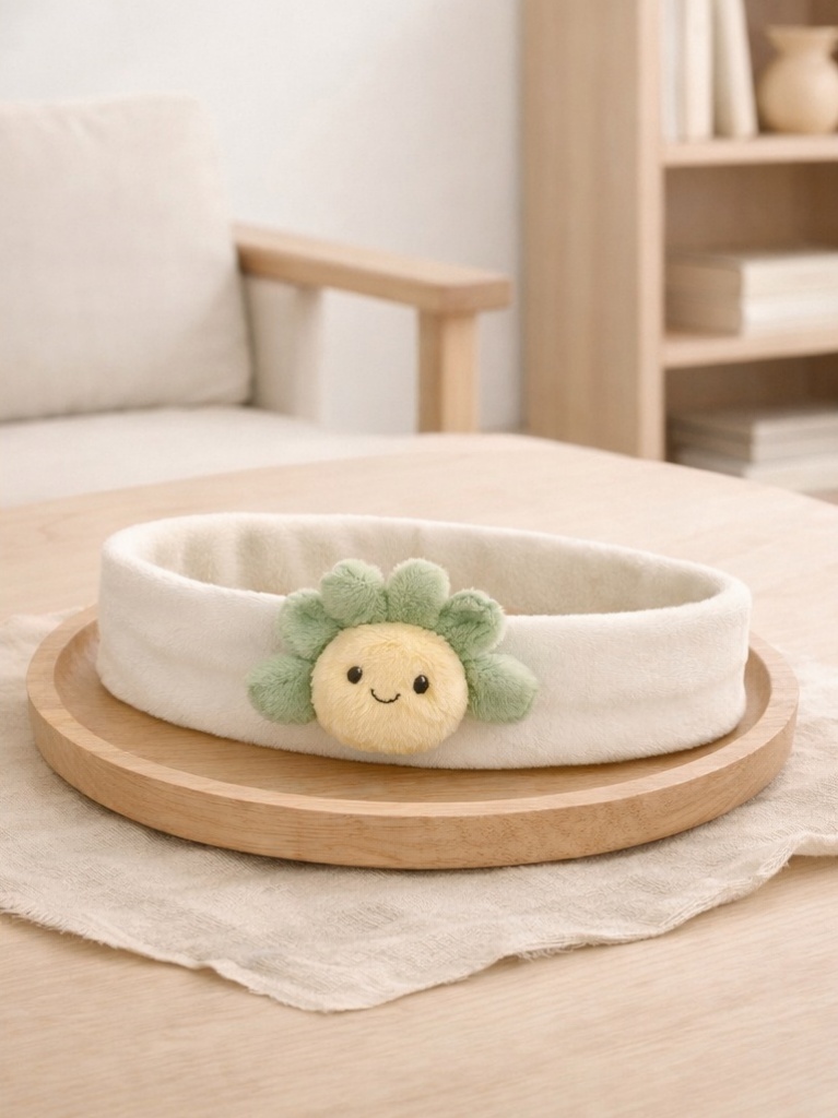 Lovely Green Bud Baby Headband - Soft and Cute Design