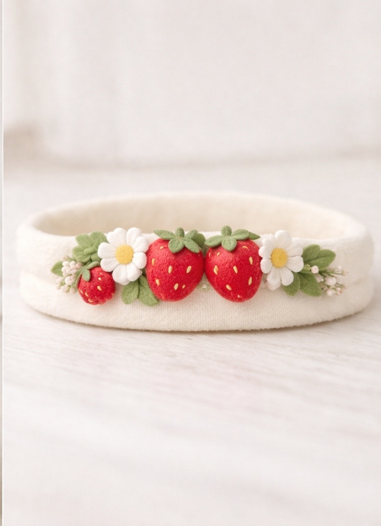 Bandeau Bébé avec Fruits Faits Main - Confort Coton & Design Mignon