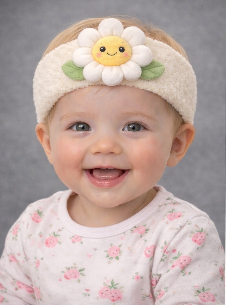 Soft Plush Smiling Radish Baby Headband – Playful Gift Pick for Retailers