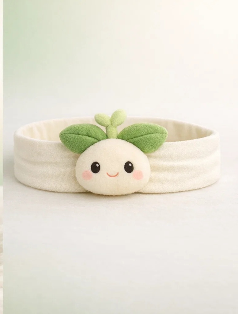 Faixa de cabelo para bebê com personagem brotinho de pelúcia para compradores B2B
