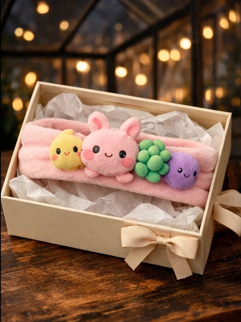 Kawaii Bunny Plush Baby Headband – Trendy Baby Hairband for Baby Gift Shops