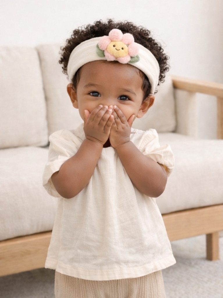 Adorable Pink Flower Baby Headband - Sweet and Gentle