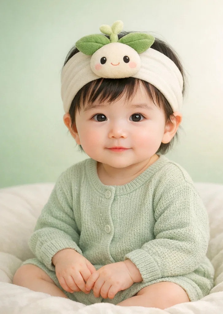 Faixa de cabelo para bebê com personagem brotinho de pelúcia para compradores B2B
