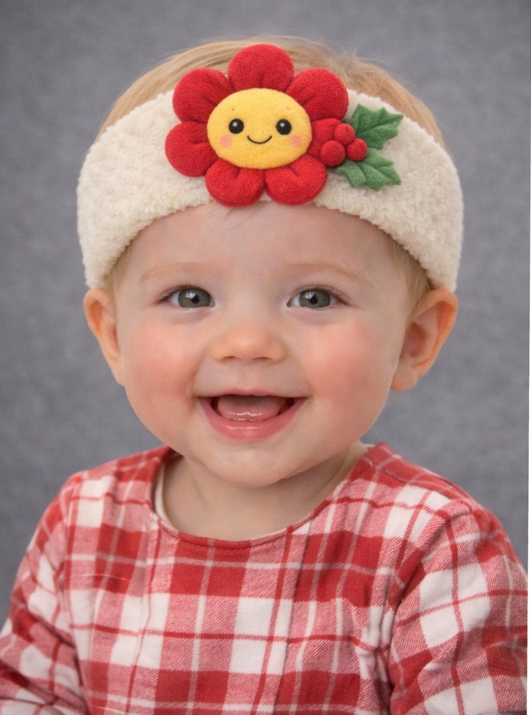 Daisy, Cactus & Carrot Plush Baby Headband – Gift-Ready Box for Boutique Baby Showcases