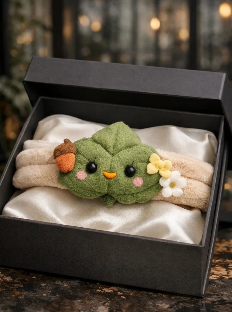 Custom Leaf & Flower Baby Headband – Boutique Plush Infant Hair Accessory OEM Wholesale