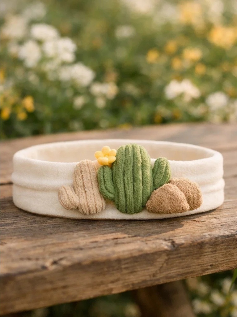 Peach & Mushroom Baby Headband – Unique, Handmade Design, Perfect for Gift Sets