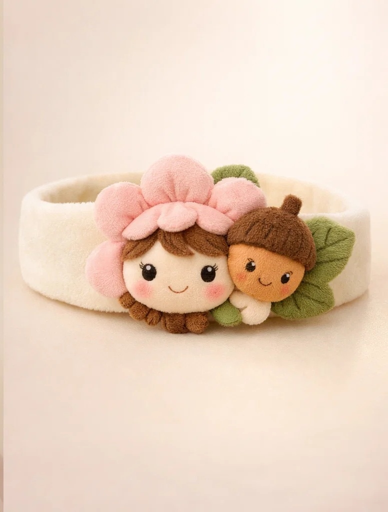 Diadema para bebé con muñeca floral y bellota para compradores B2B