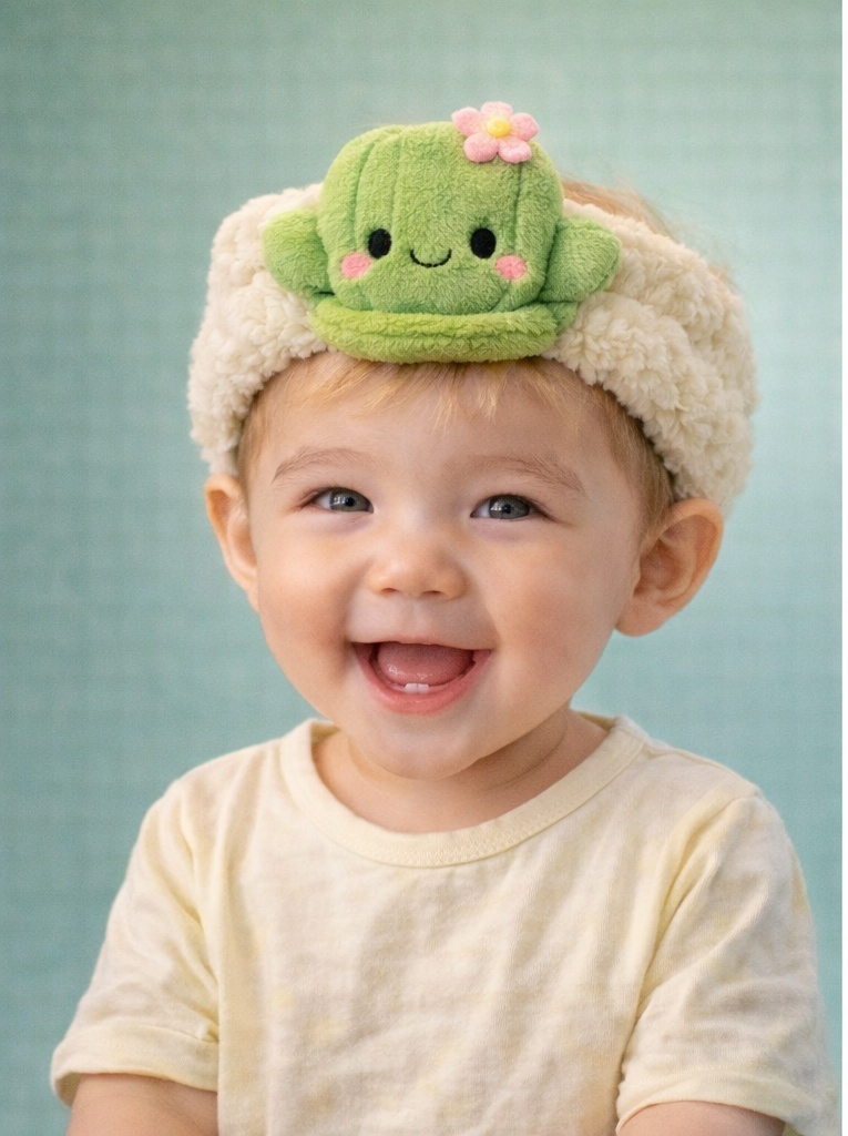 Bentiță adorabilă pentru bebeluși cu cactus – Preferată de clienții B2B