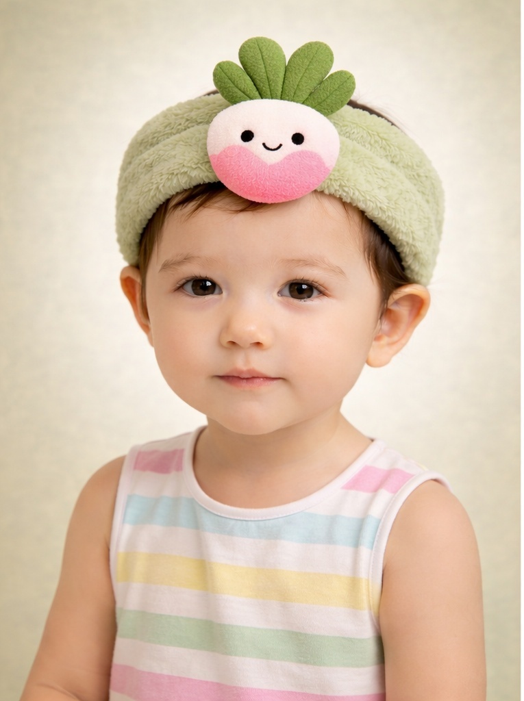 Faixa de cabelo fofa para bebê com rabanete – Favorita entre clientes B2B