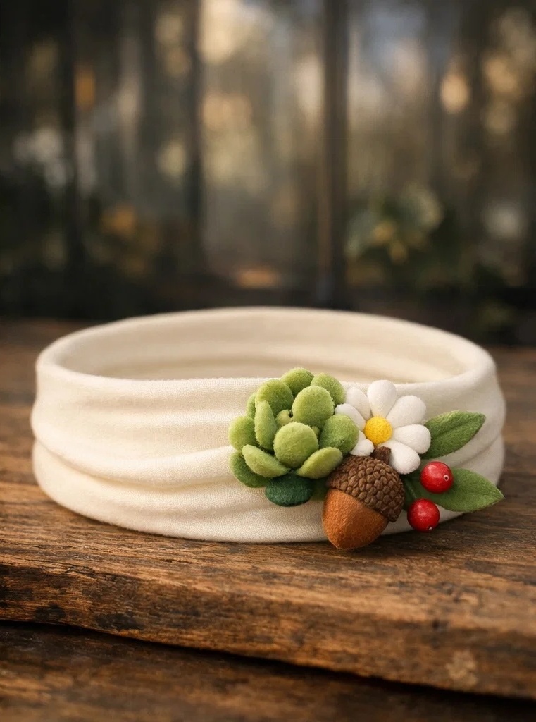 Bandeau bébé mignon avec fleurs faites à la main – sûr et confortable pour les nourrissons