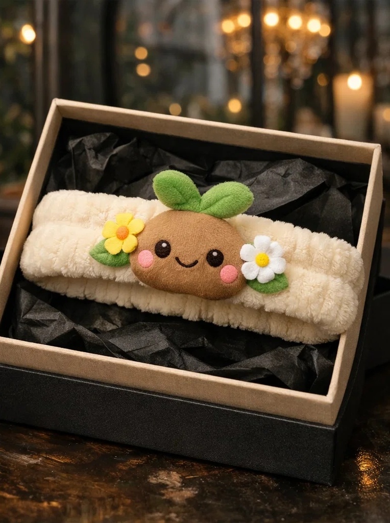 OEM Cute Root Doll Baby Headband – Custom Plush Infant Hairband for Wholesale & Private Label