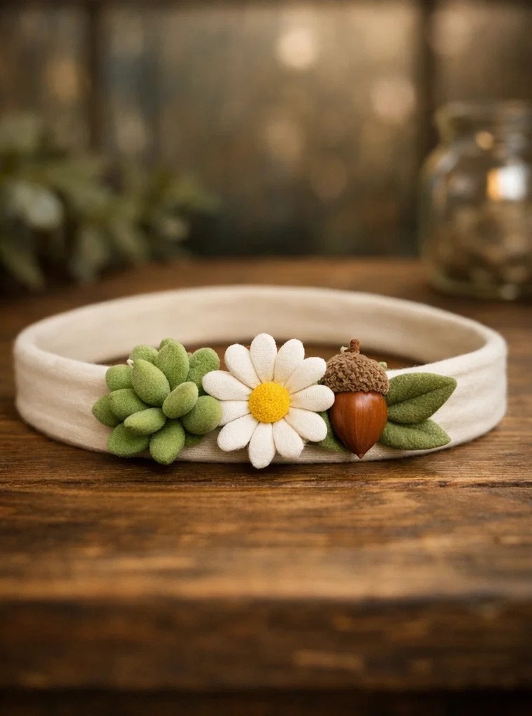 Süßes Baby-Stirnband mit handgefertigten Blumen – sicher und bequem für Babys