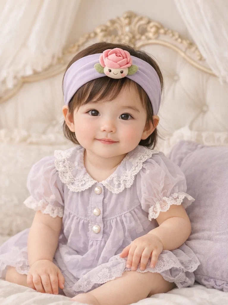 Süße rosa Baby Stirnbänder mit Blumen für Geschäftskunden