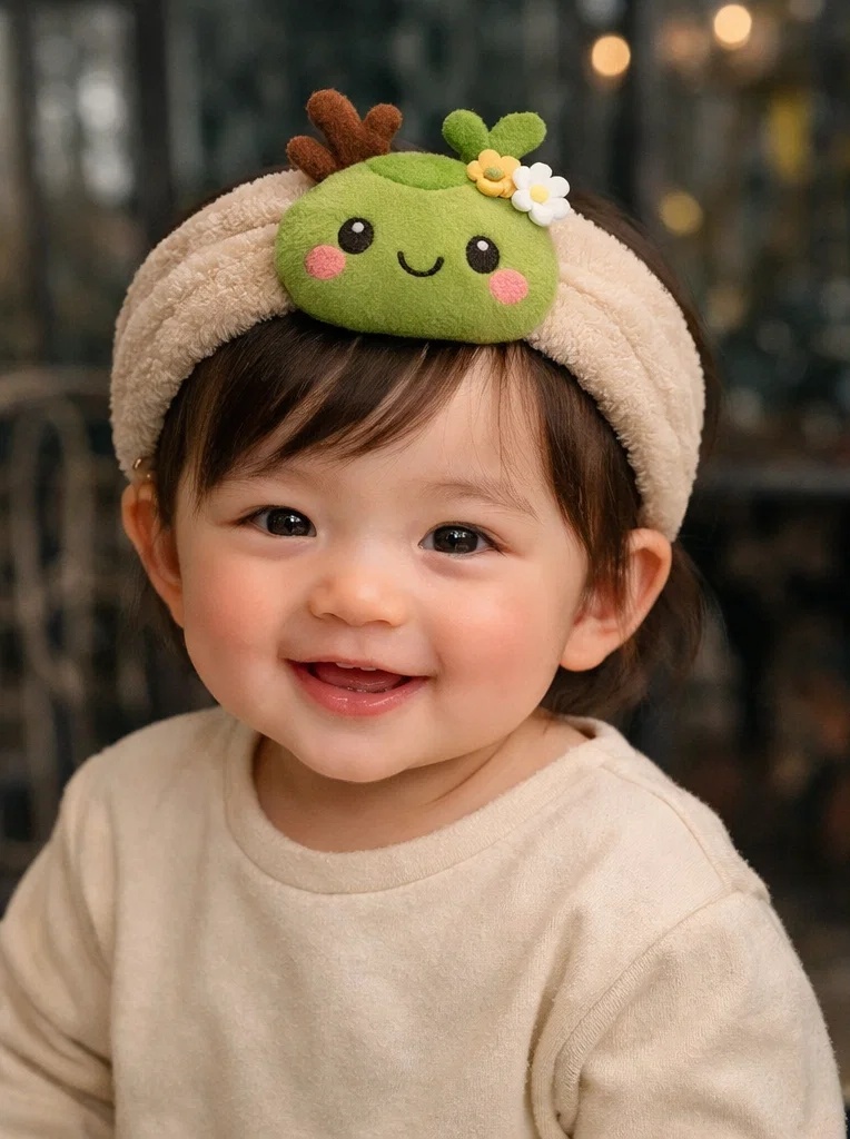 Wholesale Green Sprout Doll Baby Headband – Soft Plush Infant Headwrap OEM Manufacturer