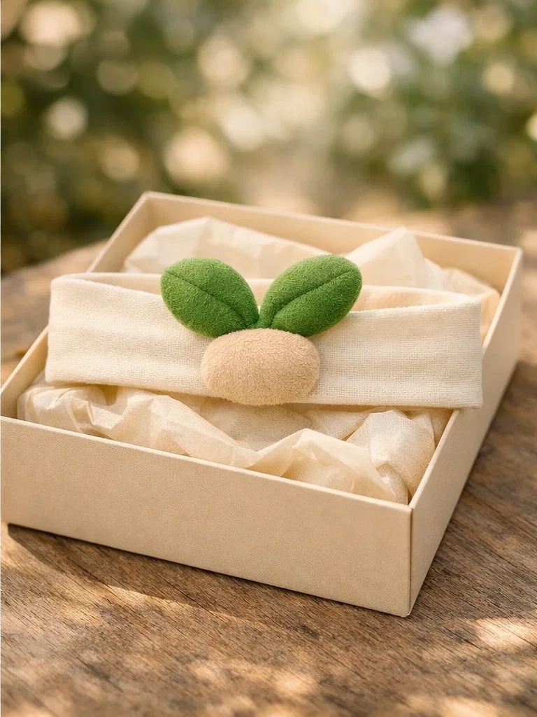 Cute Sprout Plush Baby Headband – Soft Newborn Hairband for Baby Boutique Retail