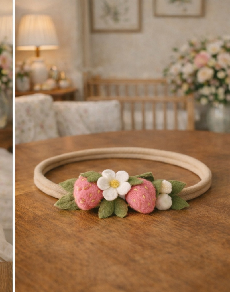 Handcrafted Strawberry Baby Girl Headbands – Premium Boutique Accessory for Retailers